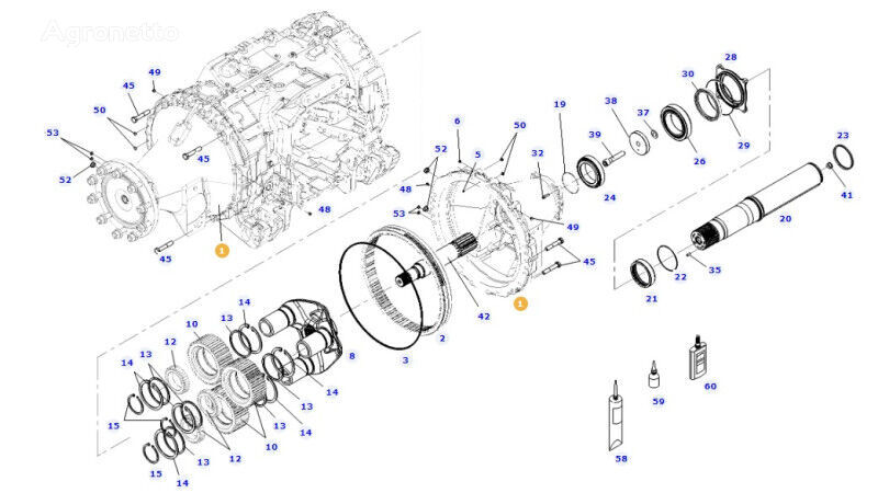 Hinterachse für Fendt 828 S4 Vario Radtraktor