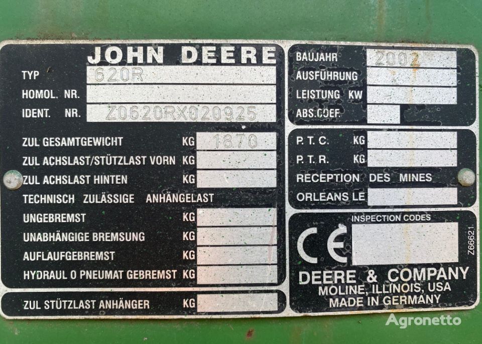 Główka Kosy Messer für John Deere 620r Getreideschneidwerk