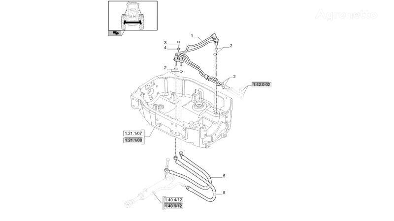 Rurka ciśnieniowa  87702722 sonstiges Ersatzteil Getriebe für New Holland T6010  Radtraktor